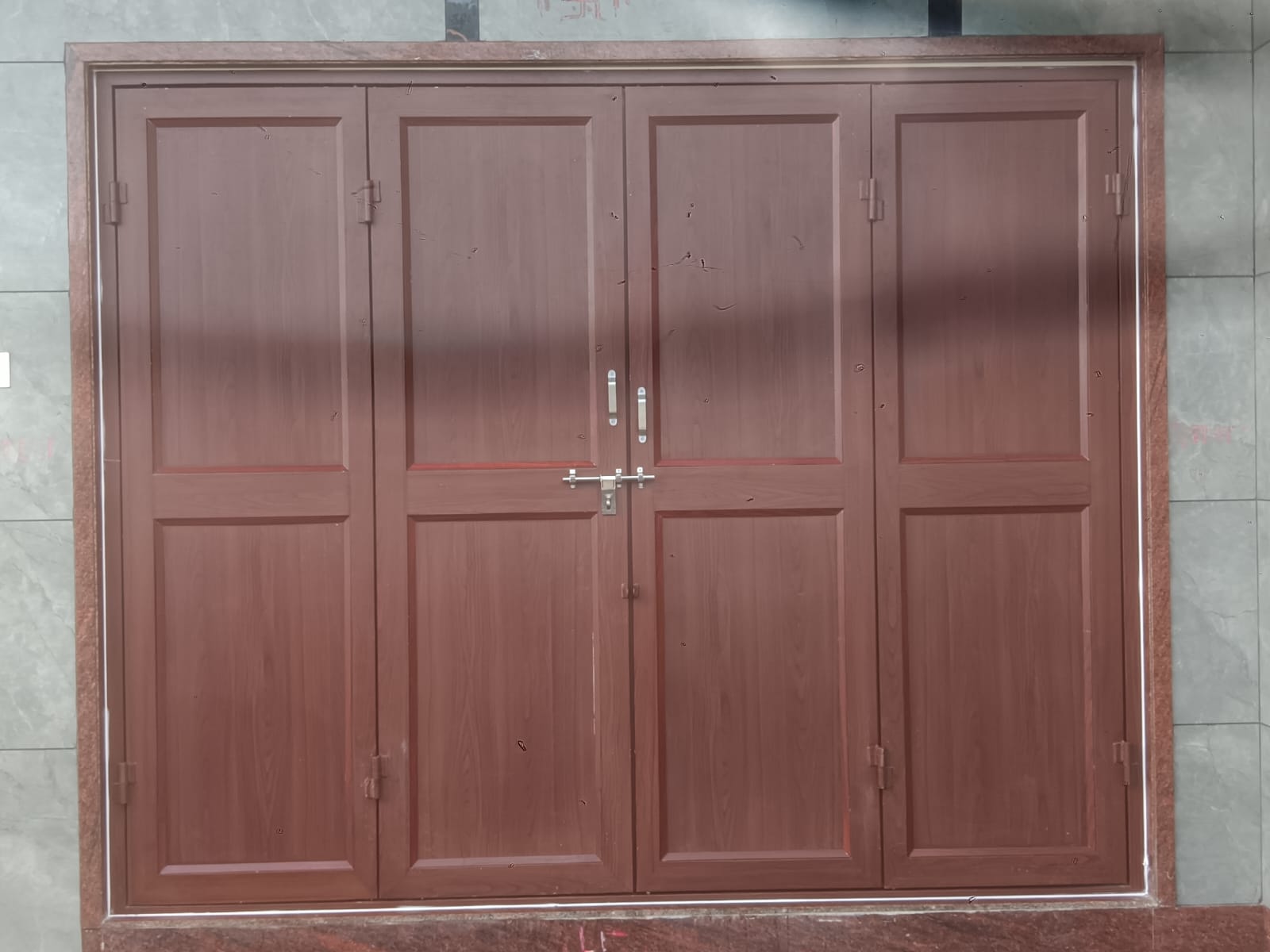 Custom Woodgrain Finish Patio Door